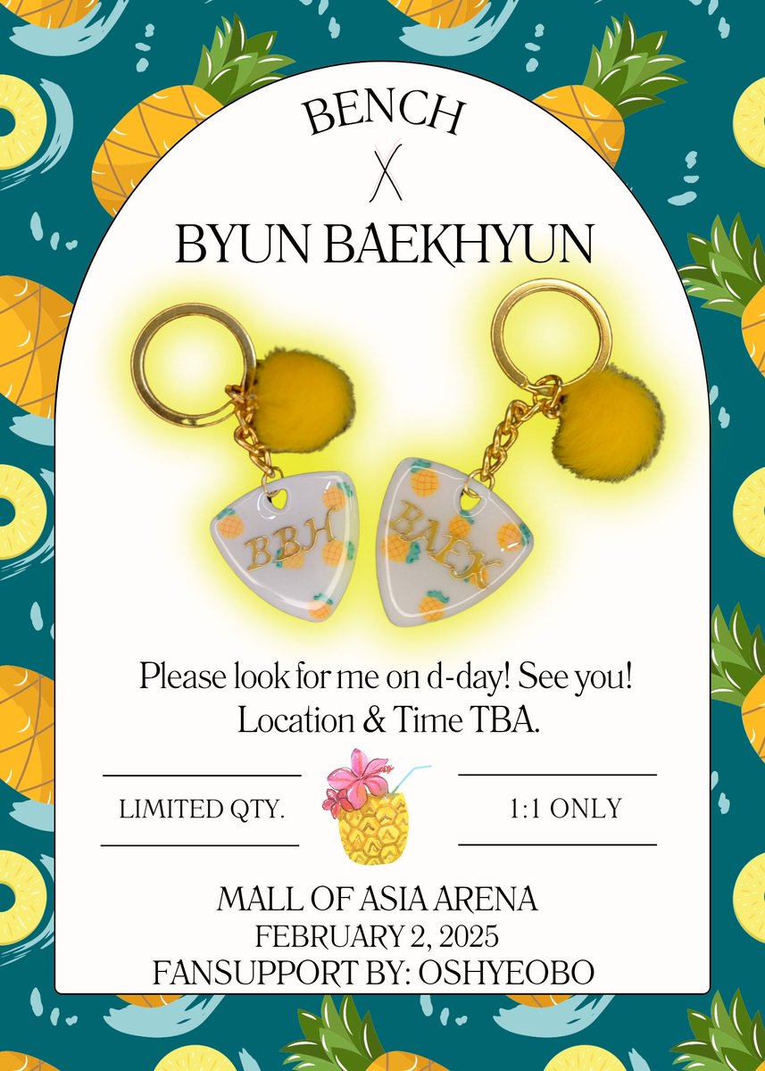 OSHyeobo's tweet photo. ˚ ༘ ೀ⋆｡˚The BEST DAY with BAEKHYUN˚ ༘ ೀ⋆｡
Fansupport by: @OSHyeobo

🍍Repost + Like
🍍Show proof on d-day
🍍No need to follow.
🍍1:1

#TheBestDayWithBENCH #백현 #BAEKHYUNFANMEET2025 #BAEKHYUNinManila  #BENCHxBAEKHYUN https://t.co/t4kEs4ph3i