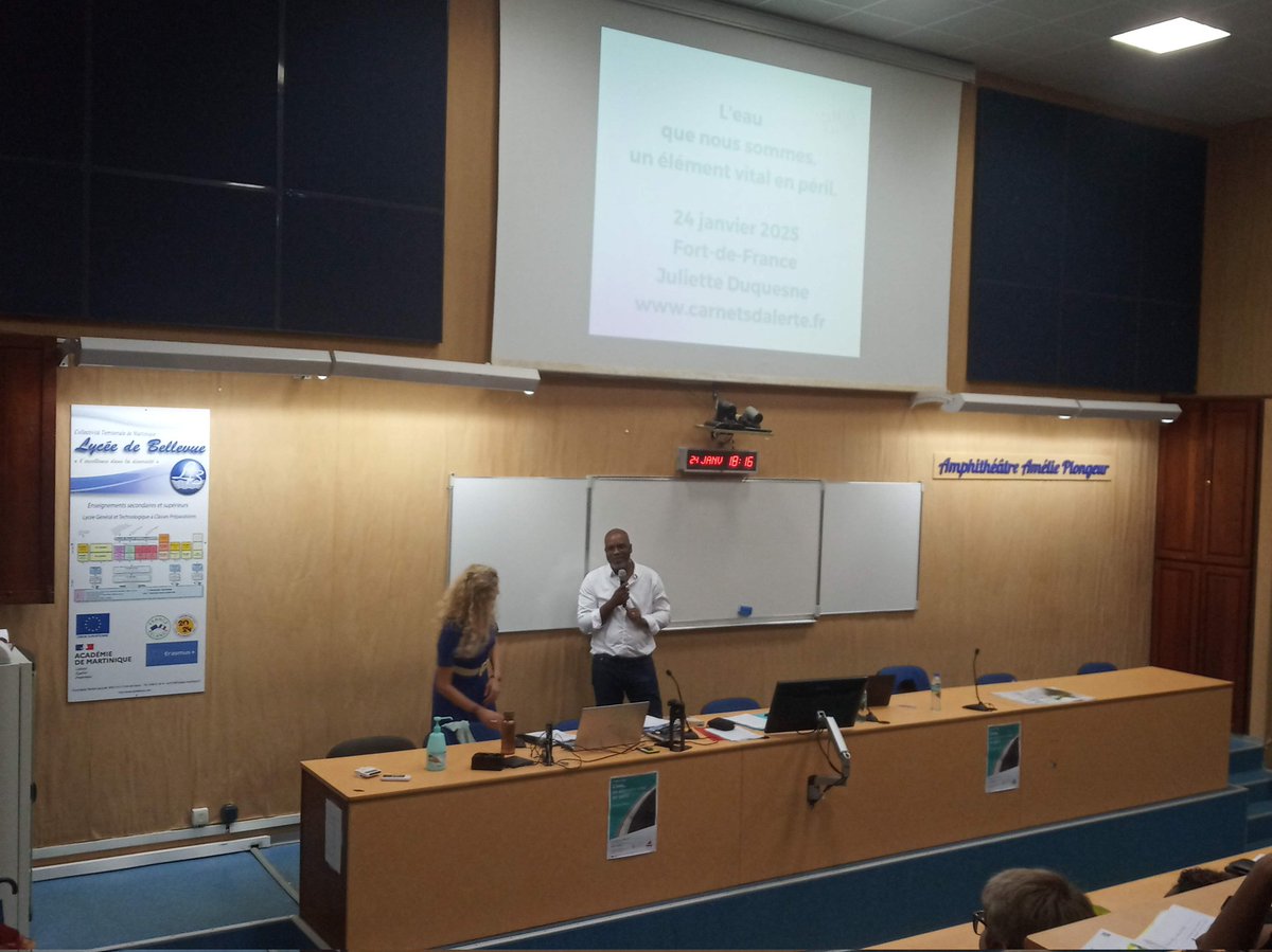Madin'O avec Eden et Mahoré présent à la conférence de Juliette Duquesne sur son livre "L'eau que nous sommes - Un élément vital en péril" vendredi 24 janvier 2025 au <a href="/lgtbellevue/">Lycée de Bellevue</a> organisé par la <a href="/MAIF/">MAIF</a> 
Des éléments clés et des chiffres chocs suivi d'échanges constructifs 👌