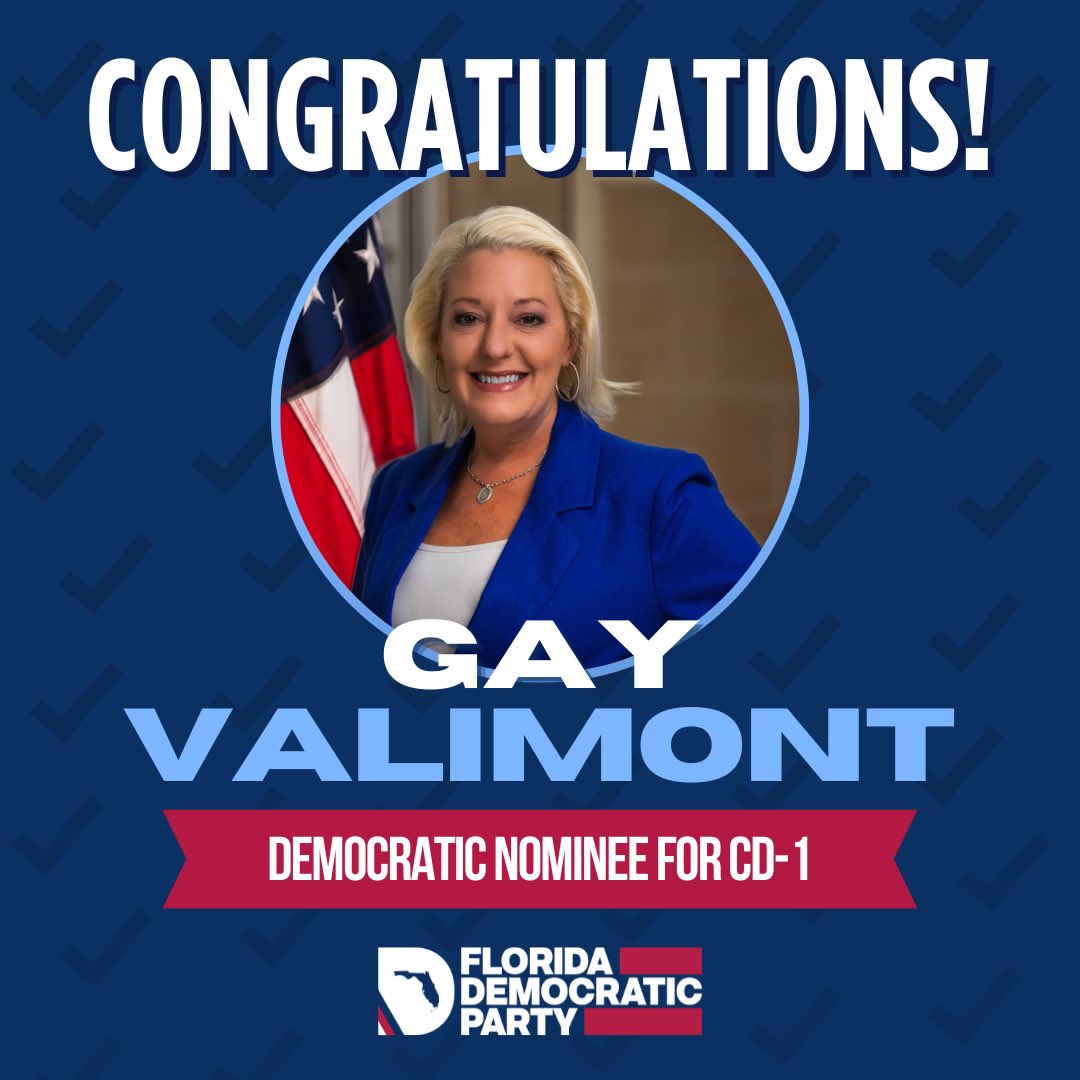 🚨ALERT: Gay Valimont is officially the Democratic nominee fighting represent the people in CD-1.

We will fight everyday alongside @gayforcongress until Election Day on April 1st.