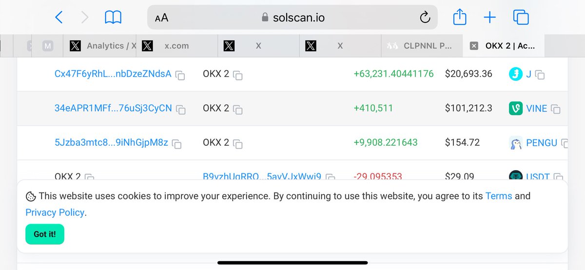 Five mins ago <a href="/okx/">OKX</a> bought 410,000 more $Vine 👀