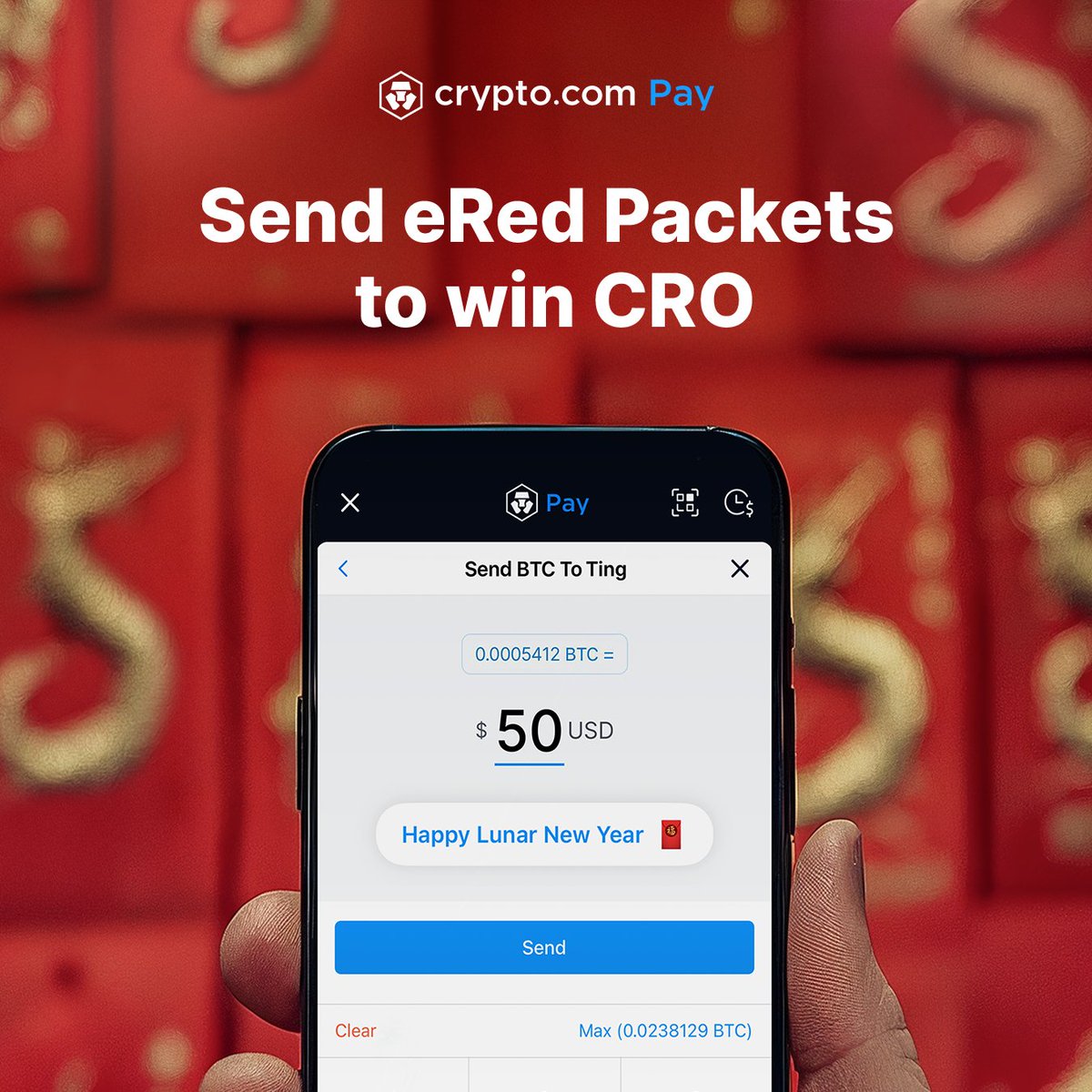 cryptocom's tweet photo. ๐ Spread good fortune to receive good fortune this Lunar New Year ๐
๐งง Send US$50 of crypto to a referral to join a lucky draw
๐ฅณ 88 participants will win $88 of CRO
๐
Jan 29 - Feb 10
๐ https://t.co/wRdkU1rrQY
#CryptoComPay #PayEverywhere https://t.co/6Enm6lAjVl