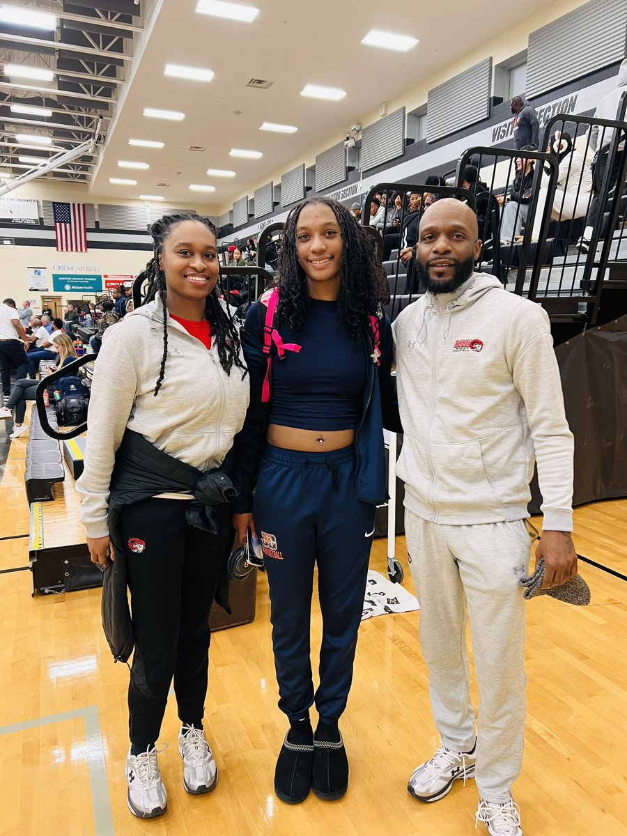 We spent our off day traveling to Charlotte to support our future baby Ram Taylor Simpson. Tay finished with 17 points vs Hough! Cant to see her in that Rams uniform❤️. #StayTuned #WINston #Ramily