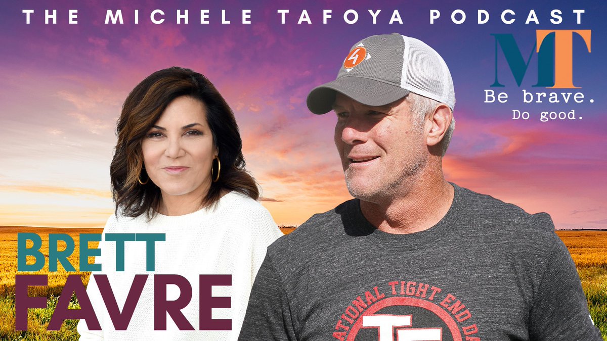 TafoyaPodcast's tweet photo. THURSDAY on The Michele Tafoya Podcast. 
@BrettFavre 
SUBSCRIBE wherever you get your podcasts, or at https://t.co/Y1D3Mqh3If https://t.co/eDINqQlDlZ