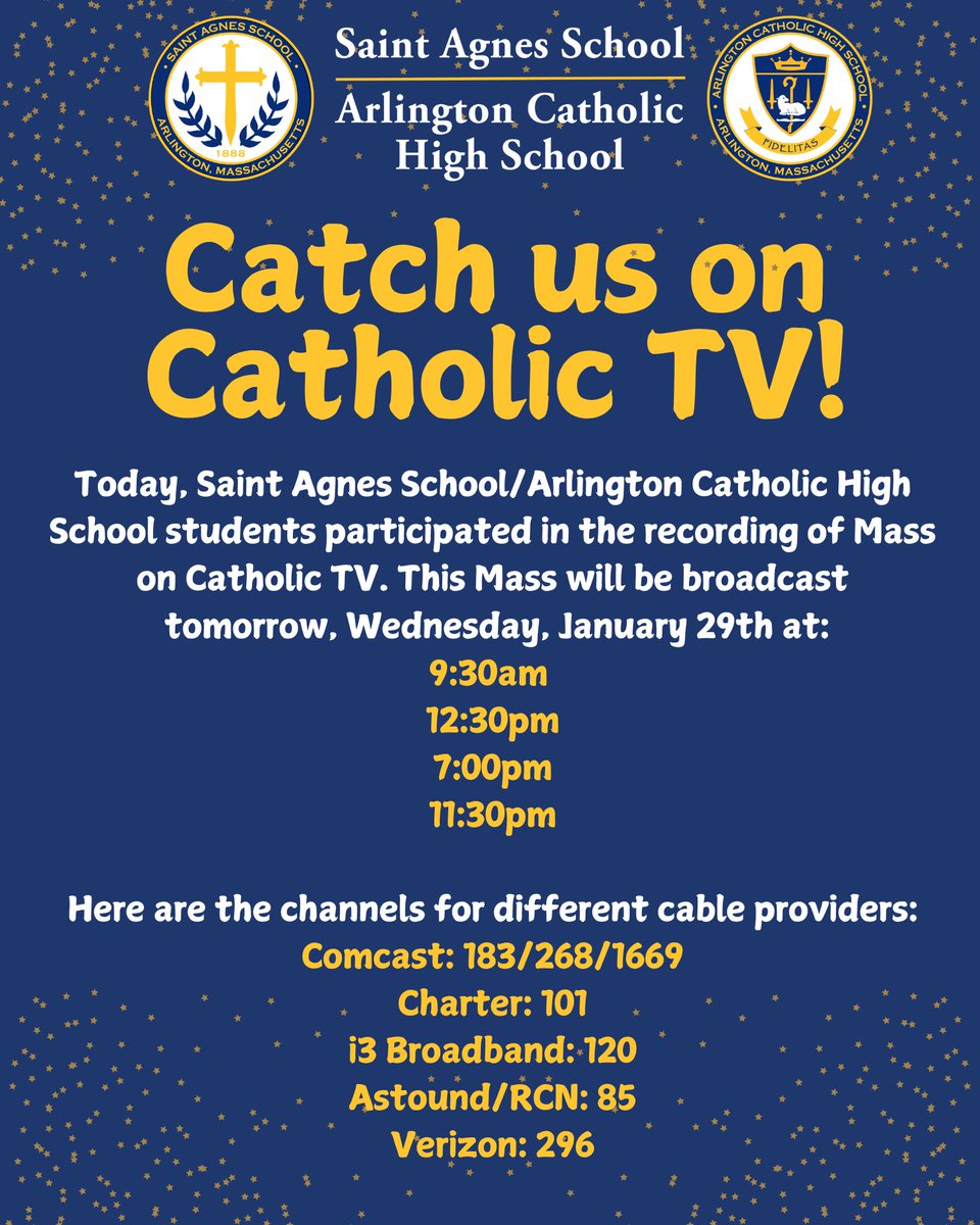 achssas's tweet photo. Today, to celebrate #CatholicSchoolsWeek, students from SAS and AC participated in the @CatholicTV Mass ✝️ TUNE IN TOMORROW! #WeAreSASAC #CSW2025 #WeAreSAS #WeAreAC #RCAB #OneCommunityOneSchool #RigorousCurriculum #CatholicSchool #CatholicEducation  #Arlington #ArlingtonMA https://t.co/dr095WMolz