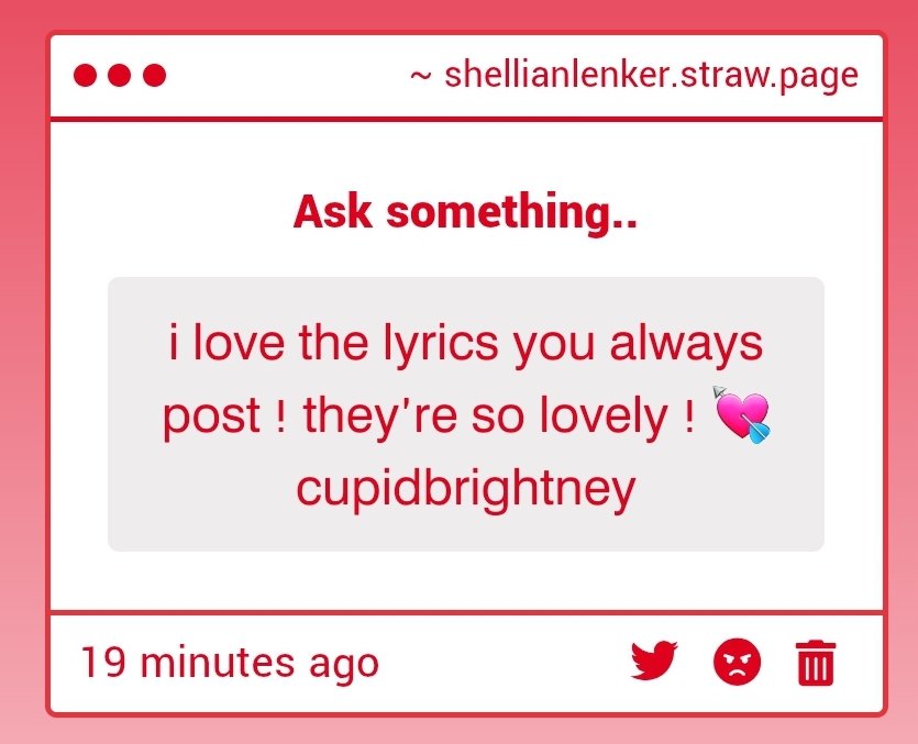 shellianlenker's tweet image. thank you dear, its all i know..! i can always send you some songs too if you'd like.  -shellianlenker
