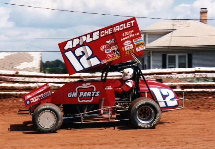 Photo matched another wing panel in my collection! Fred Rahmer in the Apple 12 in 1994. Photo was taken on the backstretch at <a href="/PortRoyalSpdway/">Port Royal Speedway #SpeedPalace</a>!