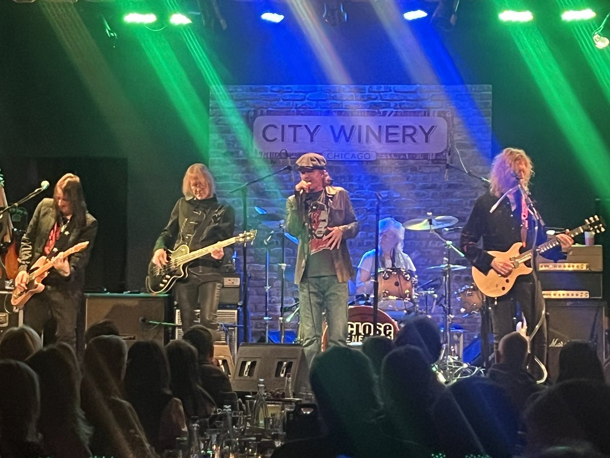 Close Enemies tonight at the City Winery.  Tom Hamiltons (Aerosmith) band.  Great live band.  And Rick Nielson is at the table next to us.