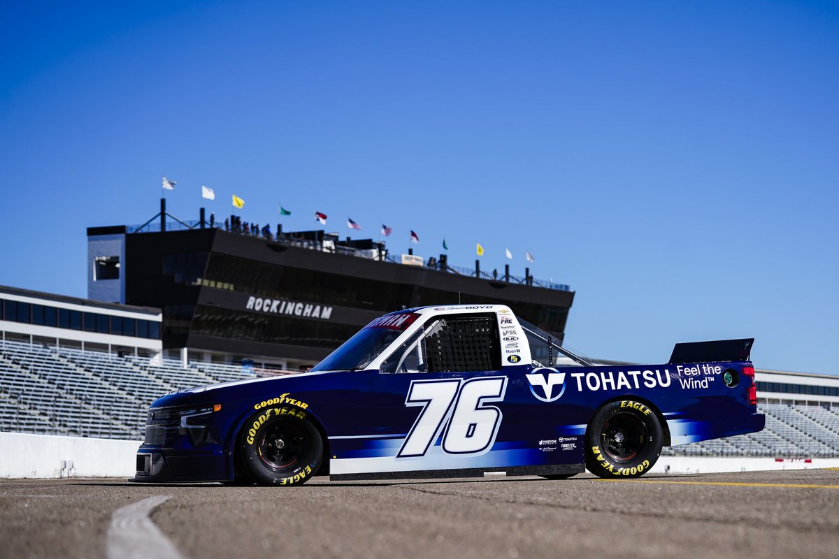 SpencerBoyd's tweet image. Great day to get back in the office for 2025! Unveiled our new paint scheme for the #76 @TohatsuAmerica Chevy! 🚤 
First time at @Rockingham1965 and wow this place is cool!
@Freedomwarranty |@TibbettsLumber |
norcal equipment rentals | @FreedomRacing76 

#therock #Rockingham