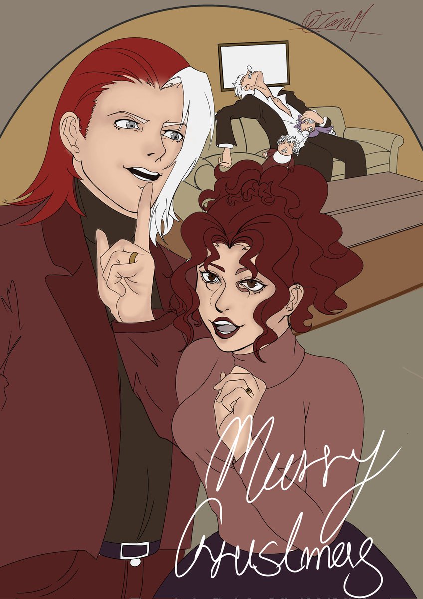 Tani_Artist's tweet photo. Olvidé subir el dibujo navideño de cada año ;-;
Lo hice a las prisas (como siempre) y ya le veo varios errores y las sombras mal hechas ;--; Pero weno...
#AlbaMeira #KOF #KOFMI #OCXCANON #TANIM https://t.co/4v24WAb8pY