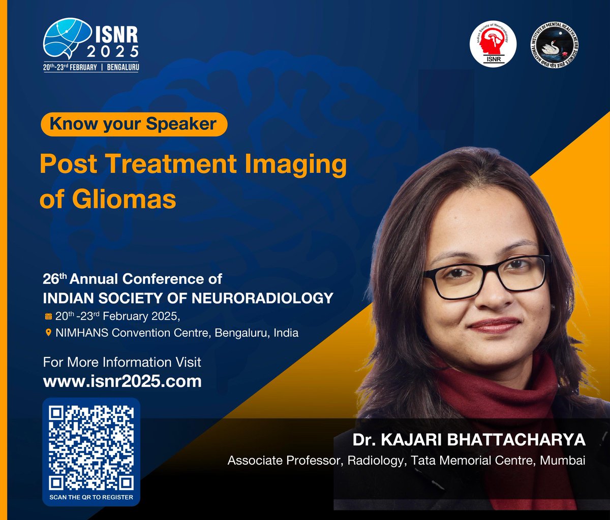So much brilliance, are you ready to keep up? We’re excited to have the fabulous Dr. Kajari set to enlighten the audience on post-treatment imaging of gliomas!