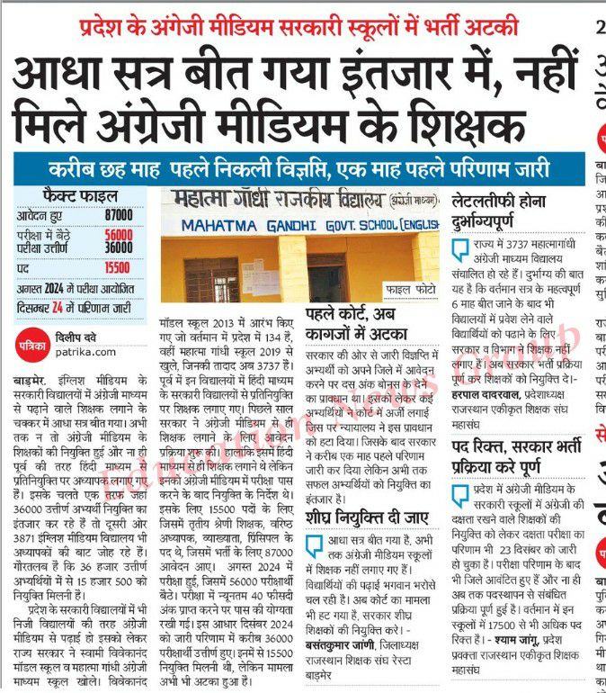 Tkalot1's tweet photo. माननीय शिक्षामंत्री @madandilawar जी से आग्रह है MGGS स्कूल व समसा कार्यालय पदस्थापन जल्द करवाए, जिससे अंग्रेजी माध्यम स्कूलों को शिक्षक मिल सके..
@AshishModiIAS
@DrKirodilalBJP
@DrRanjeetMeena 
@me_moharsingh 
@GovindDotasra 
@1stIndiaNews 
@BJP4Rajasthan 
@ashokgehlot51 https://t.co/bHGSCCwNan