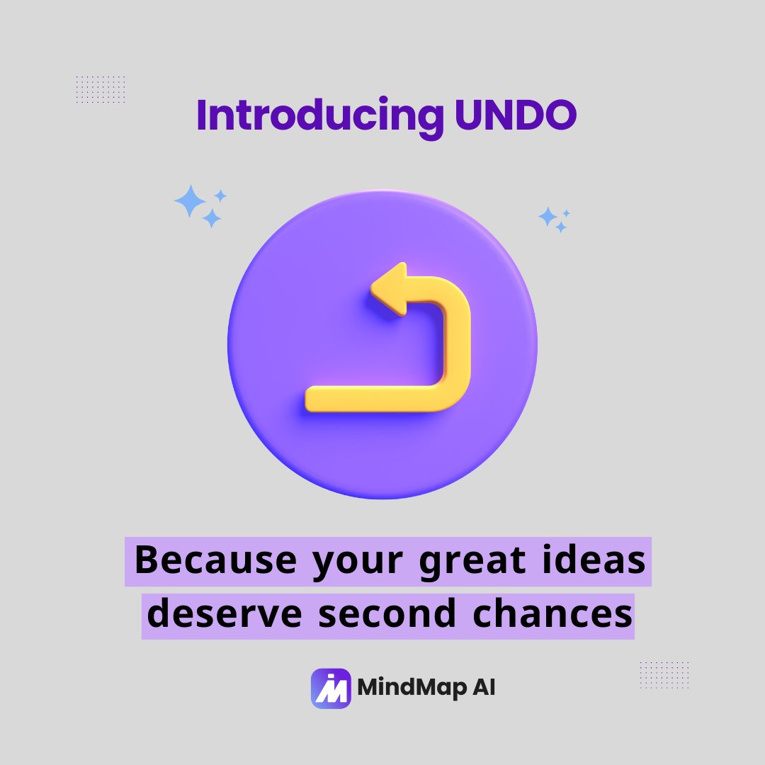 MindMapAI_App's tweet photo. Made a mistake in your mind map? No worries! 🎉

We're excited to introduce our new UNDO feature, giving you the freedom to experiment and perfect your ideas without fear of losing your work. 

#MindMapAI #ProductivityTools #AI #MindMapping #ProductUpdate https://t.co/W8QsyoDNQm