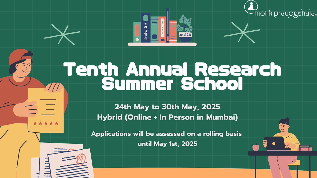 monkprayogshala's tweet image. Join us in celebrating a decade of academic excellence at Monk Prayogshala's Tenth Annual Research Summer School!
To know more, and to embark on this journey of discovery together: buff.ly/3EffrRQ
#MonkPrayogshala #research #SummerSchool2025 #socialsciences