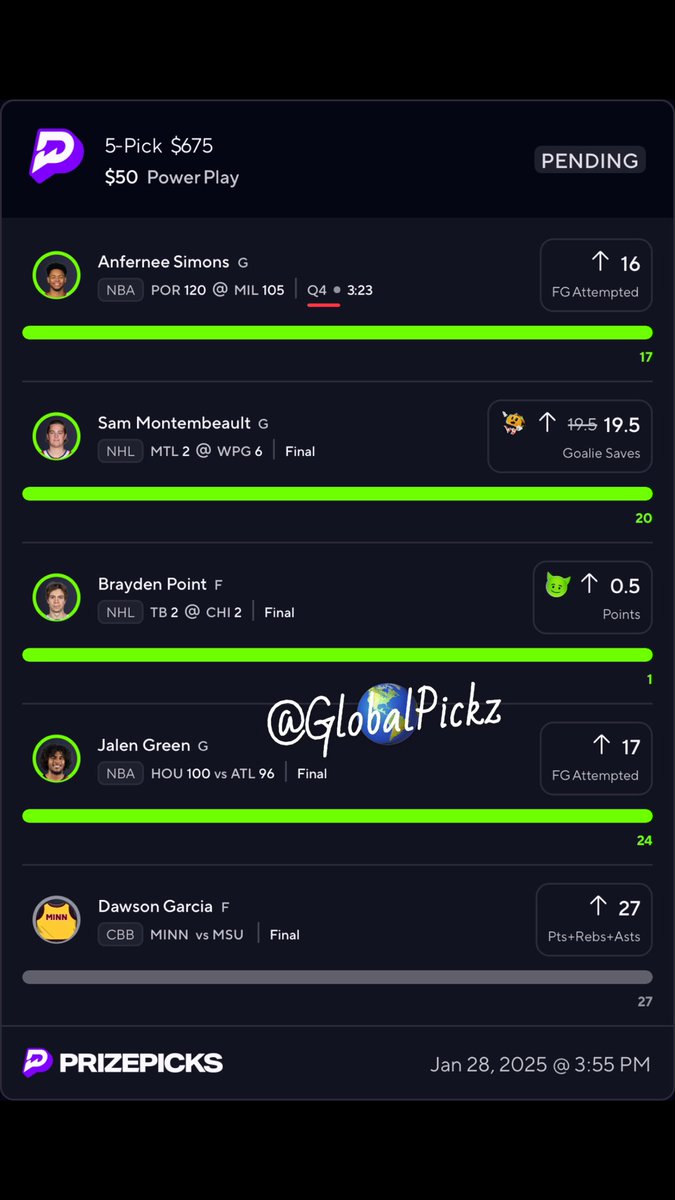 Globalpickz's tweet image. S/o @MrHockeybets22 shit on the flo 
We giving 🥫 daily 🧪🧪🧪

Tap into the @WatchPlayback  
w/@BaneSquad_ @vReyyzz @1PropPlug 

#PAPERPRINTER #Ontheflo