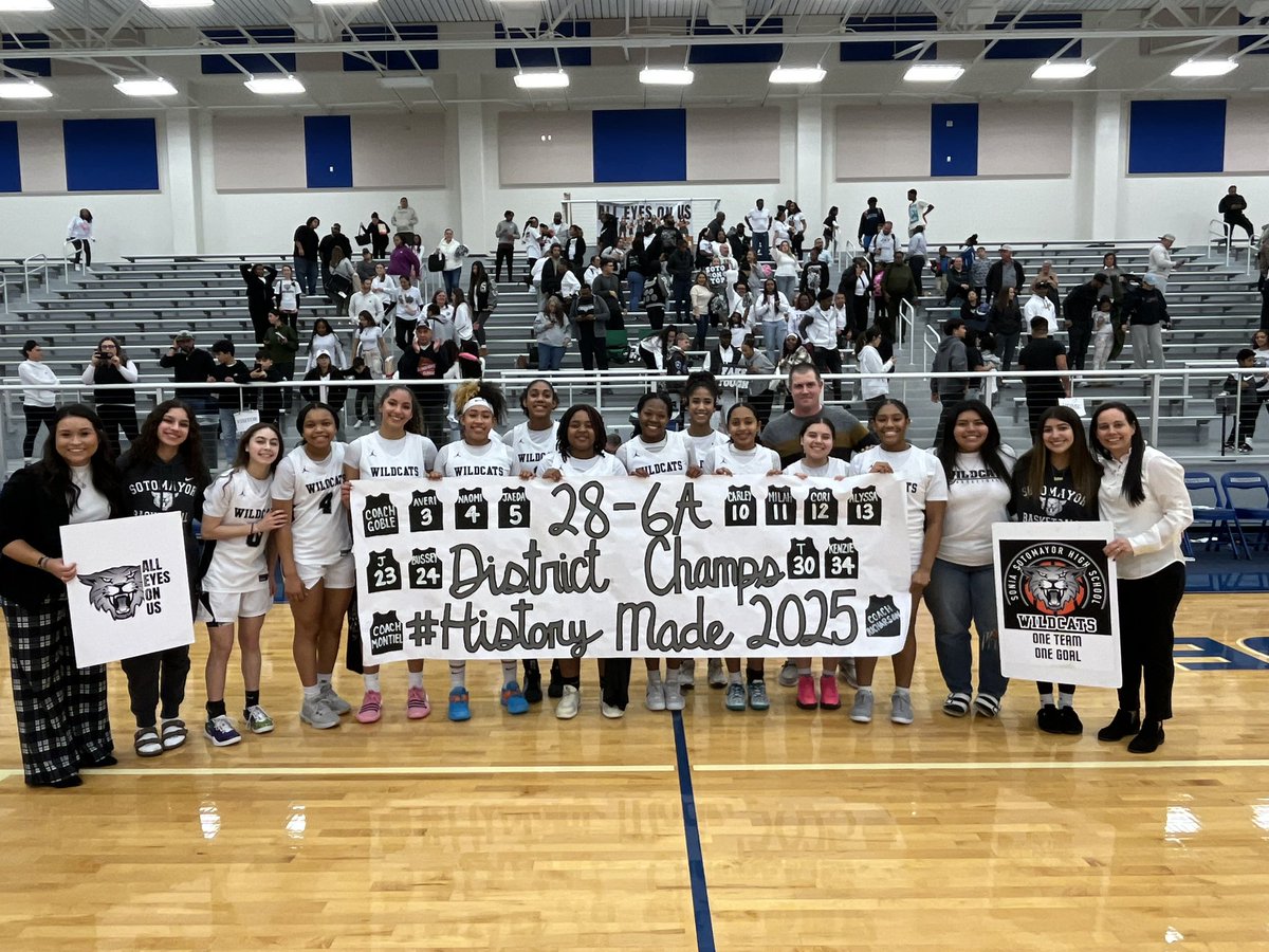 So proud of my team! We worked so hard  and tonight we became the FIRST team in <a href="/NISDSotomayor/">Sotomayor High School</a> History to be crowed DISTRICT CHAMPIONS 🏆🏆🏆