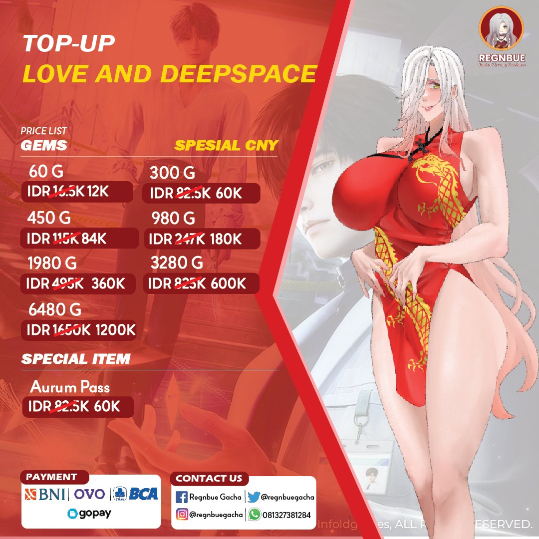 Selamat siang~ Hari ini Regnbue ada diskon CNY lho~ 

Yuk top up karena cuma sampai hari ini diskonnya

Ditunggu khilafnya~

#CNY2025 #diskon #diskoncny #topup