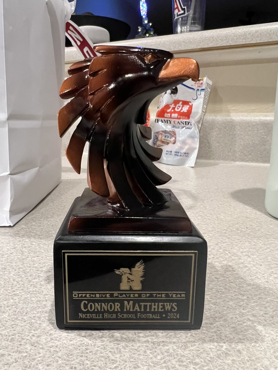 Blessed to be named Offensive Player of the Year Award! Was an honor playing for Niceville, the staff, coaches, players and community!  I’d like to say this award isn’t just mine but the whole offensive unit bc they aren’t just my teammates but my brothers and I played the way I