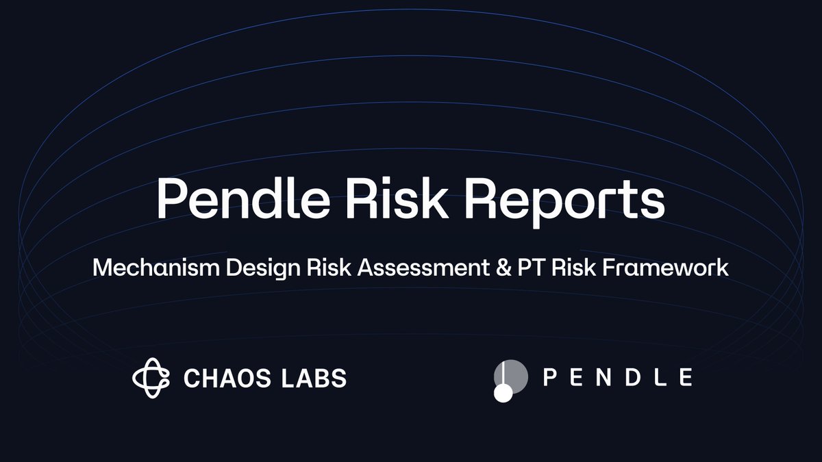 chaoslabs's tweet photo. Predictable Fixed Income in DeFi: Our Risk Analysis of Pendle’s Principal Token (PT)

PTs are a novel approach to DeFi, enabling users to achieve predictable, fixed-yield income on their assets over specified time frames.

We worked with @pendle_fi to develop a comprehensive mechanism design and PT risk assessment framework.