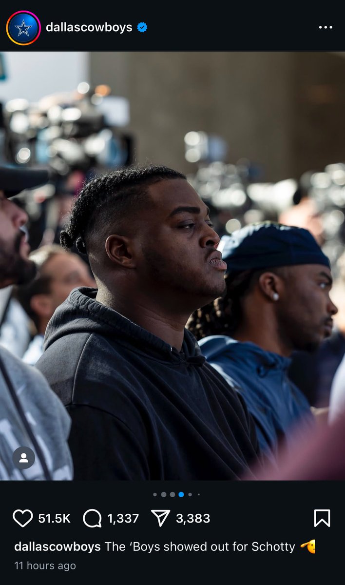 Whoever is running the Dallas Cowboys socials should be fired. 

Is this supposed to show confidence in “the Boys showed up for Schotty”