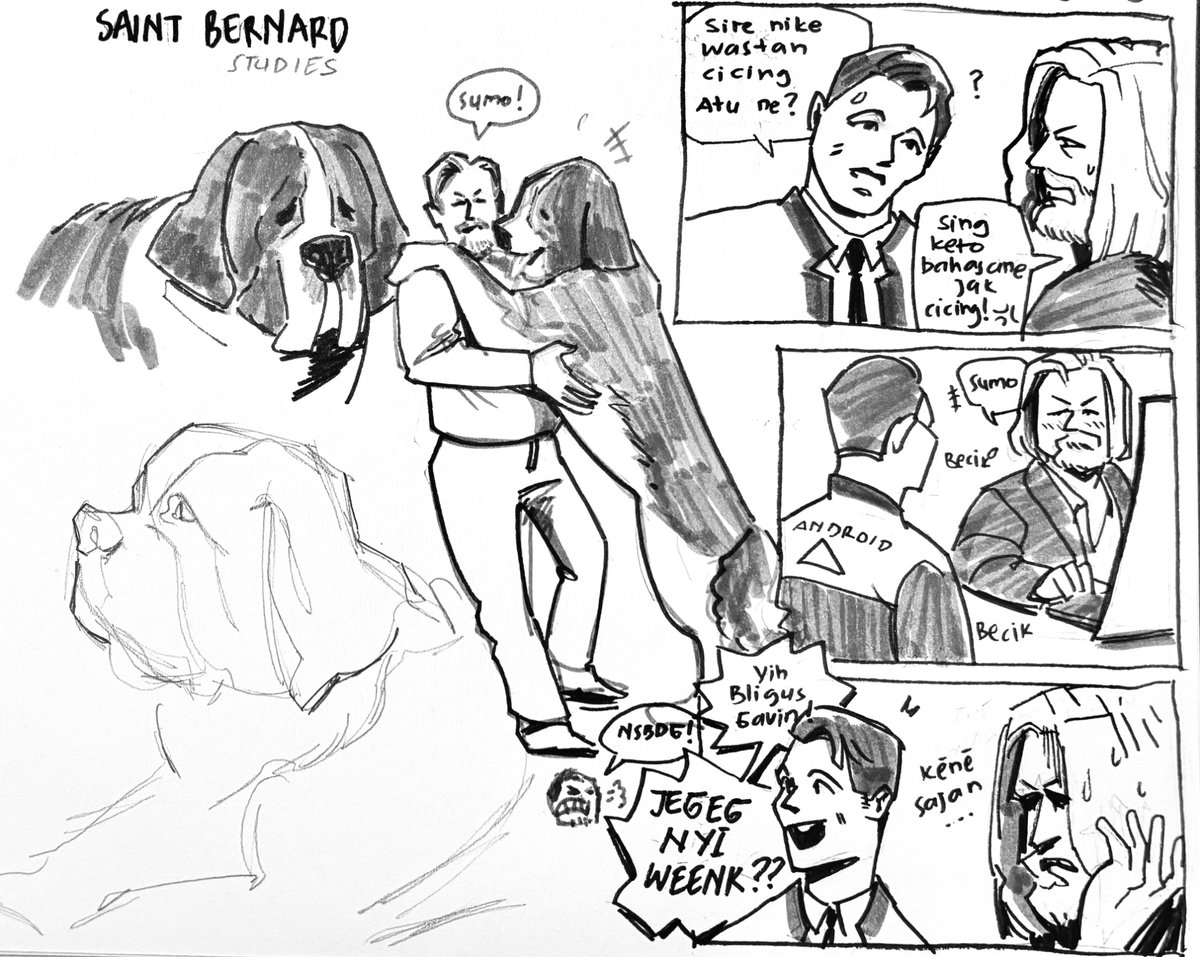 smithanandari's tweet photo. Saint Bernard #DetroitBecomeHuman https://t.co/wi8e9na0uL