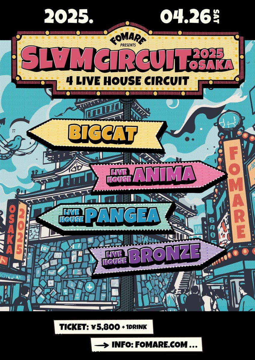 FOMARE サイン入りポスター　ポスター フォマレSLAM CIRCUIT 2025年4月26日(土) FOMARE Presents SLAM CIRCUIT 2025 OSAKA 1次先行