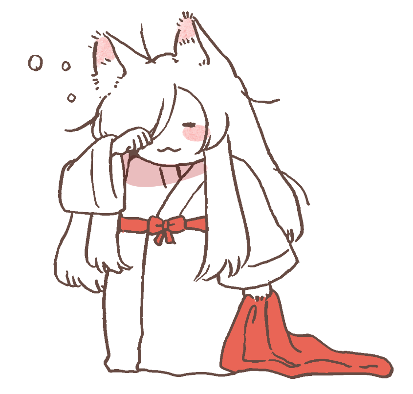 「おきた #おきつねしろちゃん」|キカイニンゲン🦊のイラスト