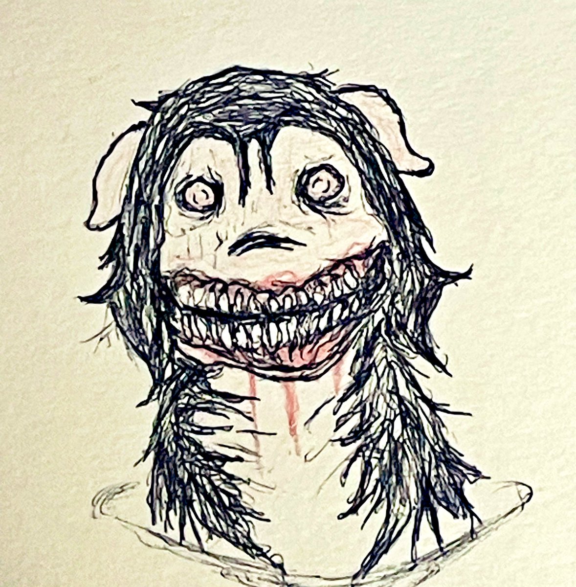 bloodyw89's tweet image. I forgot to post these yesterday my bad #creepypasta #traditionalart