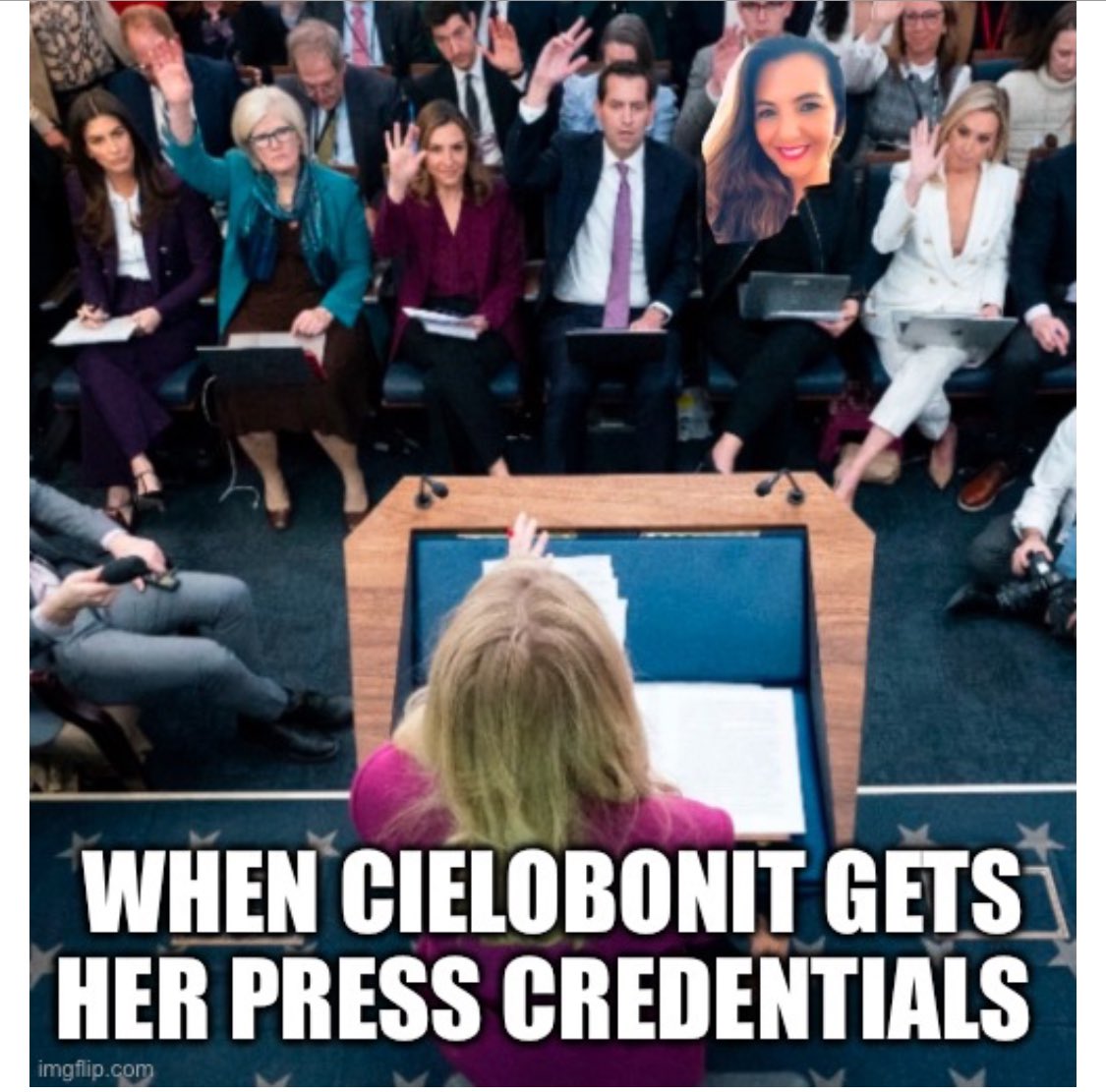 CieloBonit's tweet photo. This could really solidify “I am the media now”. #presscredentials https://t.co/TE1Ebmm674