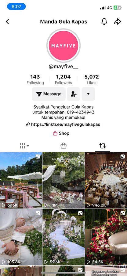 sabrinazhohir's tweet photo. to all bride to be, if you tengah mencari idea untuk wedding. go visit this tiktok. i genuinely suka sebab they compile all the best wedding on their repost! 

hope it helps! 👰🏻‍♀️🤵🏻⛅️✨ https://t.co/vPOdl2AH8X
