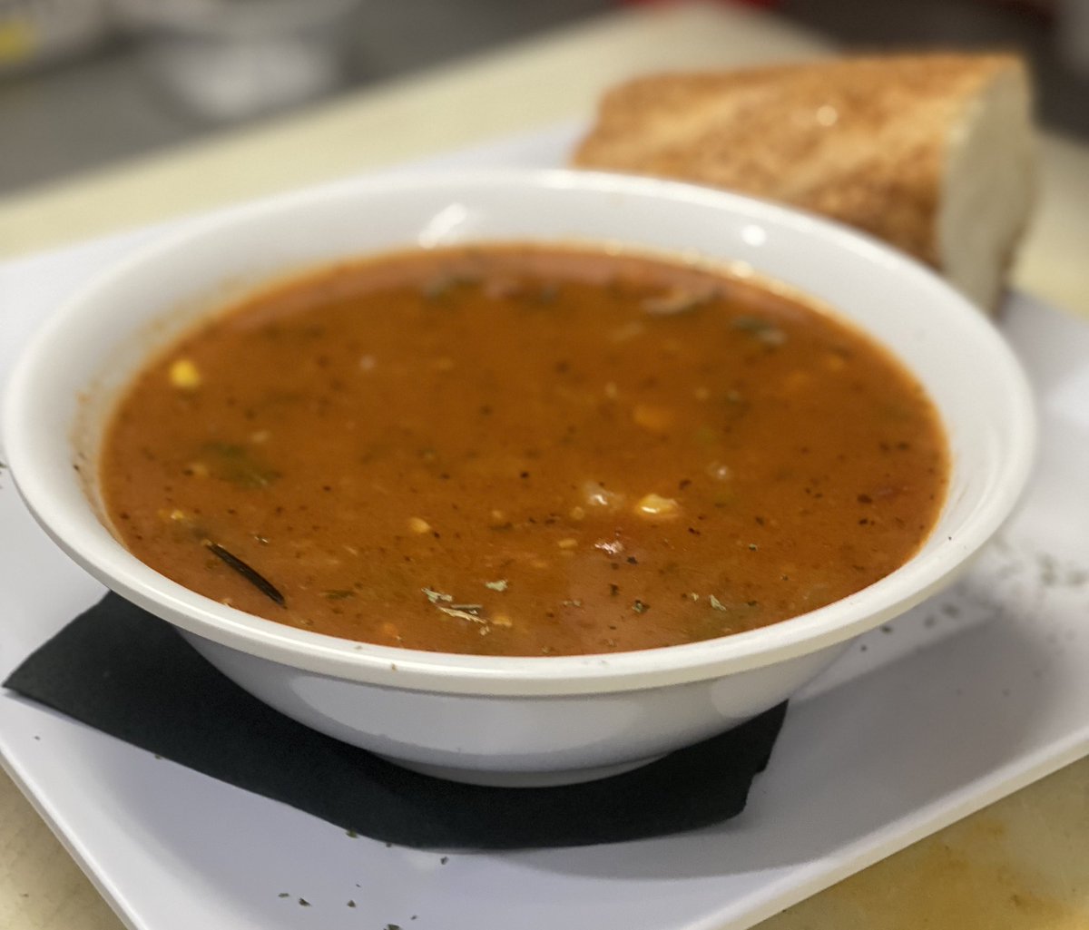 Hazys_Bar's tweet photo. Every soup @ChefRonSullivan makes is 100% homemade. Today’s soup of the day is a basic, hardy, vegetable soup. The recipe is so easy we’ll even share it:

Step 1. Boil a salad

Serve. https://t.co/EiYWkYtbmu