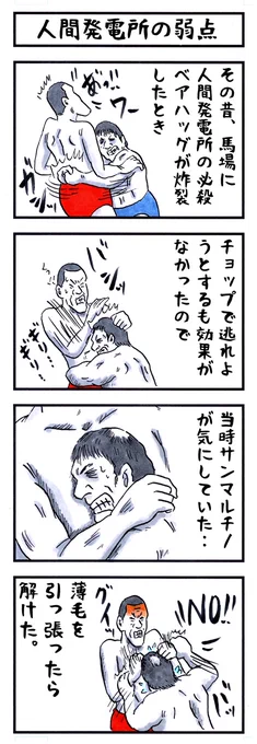 人間発電所の場合。
#味のプロレス #弱点 