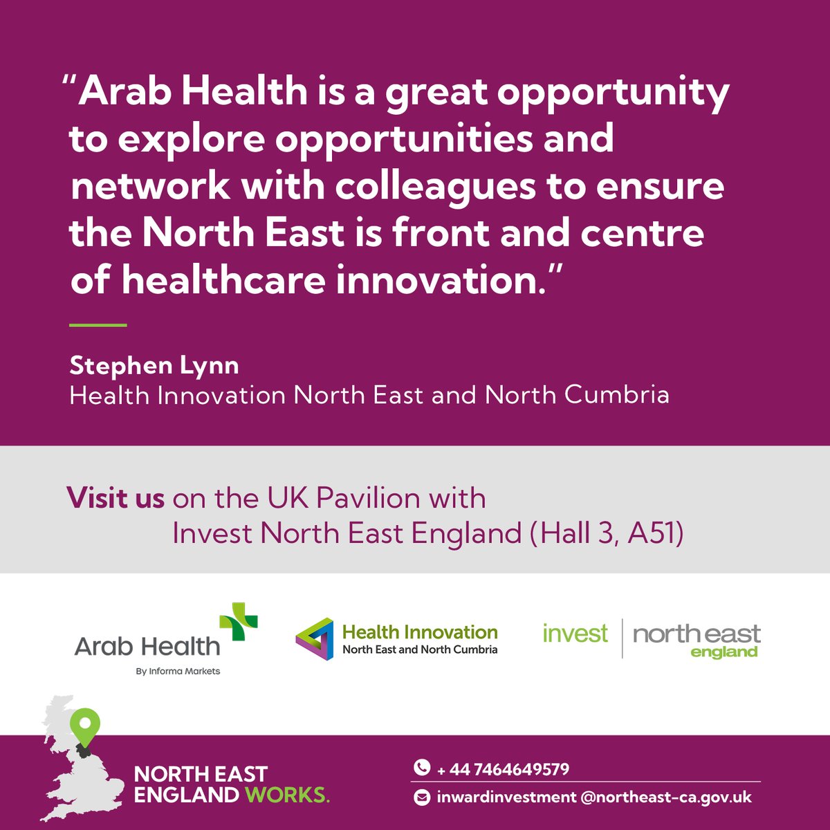Invest North East England (@investneengland) on Twitter photo Innovation in action! See how <a href="/HI_NENC/">Health Innovation NENC</a> supports world-changing healthcare solutions. Stop by our stand (Hall 3 A51) at #ArabHealth2025!
#investnortheast @Arab_Health
investnortheastengland.co.uk/sectors/life-s…" Innovation in action! See how <a href="/HI_NENC/">Health Innovation NENC</a> supports world-changing healthcare solutions. Stop by our stand (Hall 3 A51) at #ArabHealth2025!
#investnortheast @Arab_Health
investnortheastengland.co.uk/sectors/life-s…"