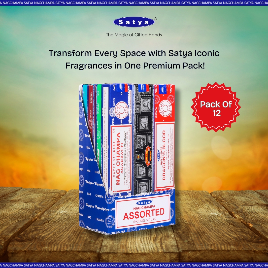 satyamumbai64's tweet image. A Fragrance for Every Mood! Unbox 12 iconic Satya scents in one premium pack , from the timeless Nag Champa to the mystical Dragon Blood!

#SatyaIncense #NagChampa #Aromatherapy #Relaxation #PositiveVibes #FragranceMagic #IncenseLover #Satyamumbai #Womenempowerment