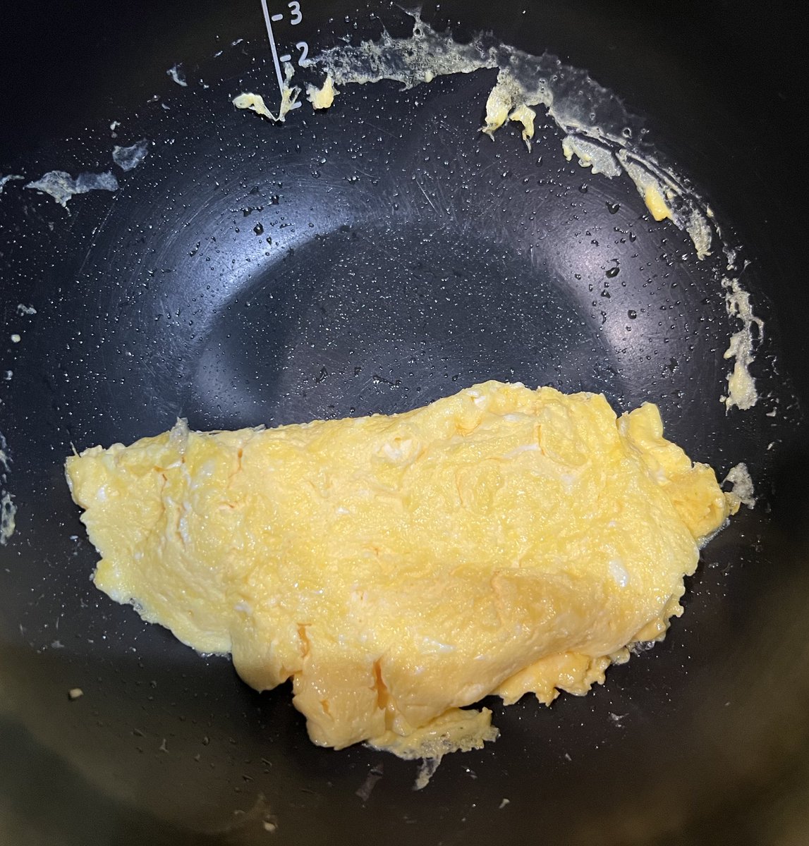 ホットクック（2.4L）煮詰め機能で卵焼き的なものを作る。時間はまた
