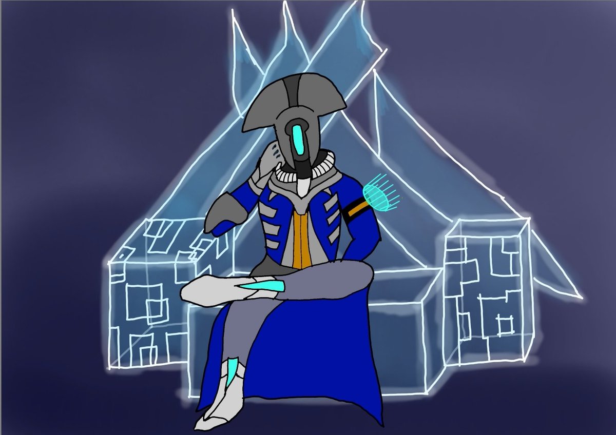 Dinkle awaits patiently you in his vault of time

Day 19 drawing prompt "Relax"