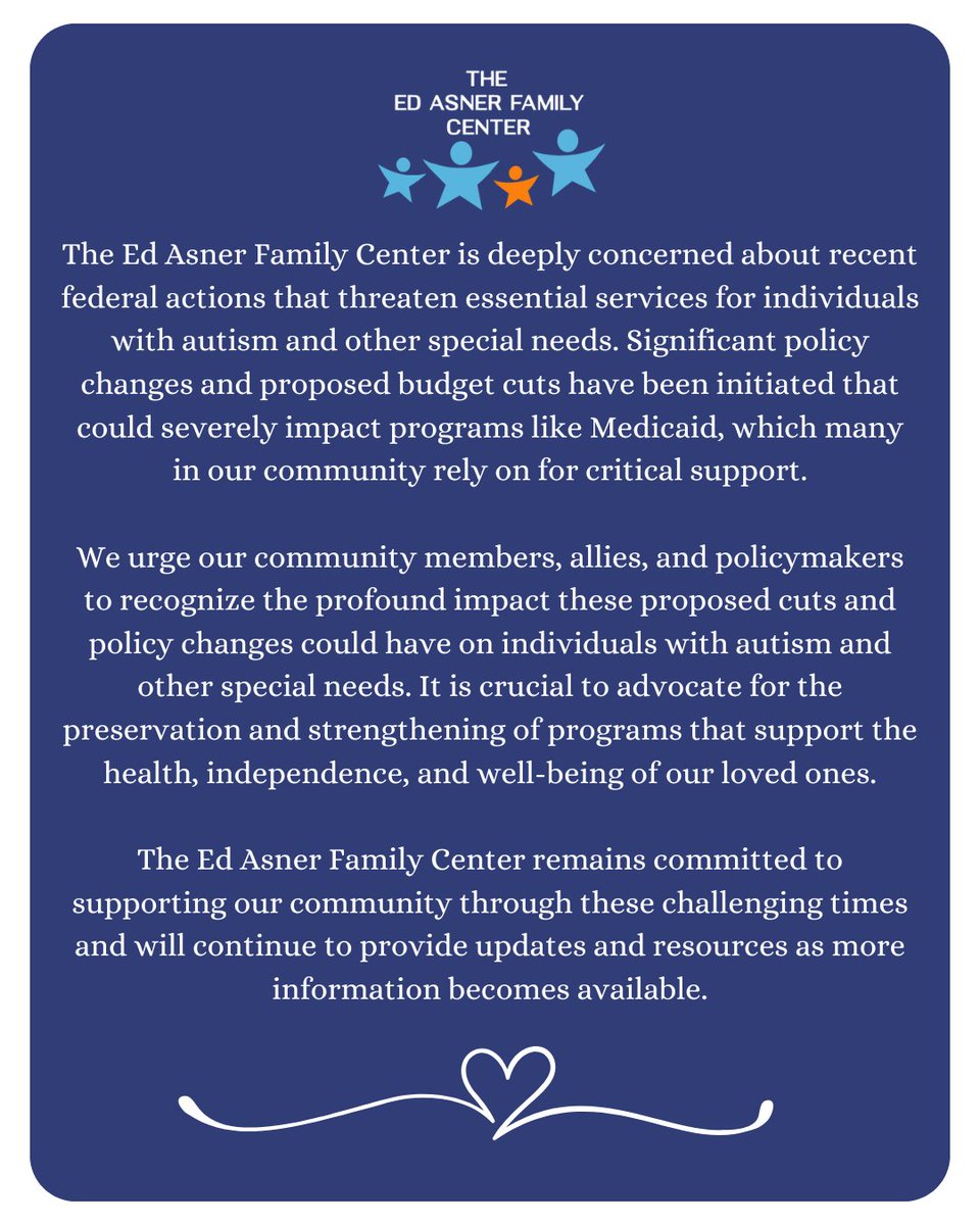 EdAsnerCenter's tweet image. 🧡 We stand together to protect essential services for our community. Stay informed, speak up, and make your voice heard!
#ProtectOurCommunity #AdvocacyMatters #EdAsnerFamilyCenter