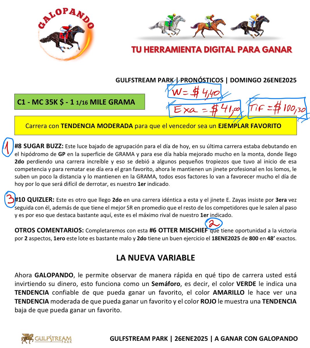 Así informa el equipo de Galopando.

Pídalo por el WhatsApp del +584242228626