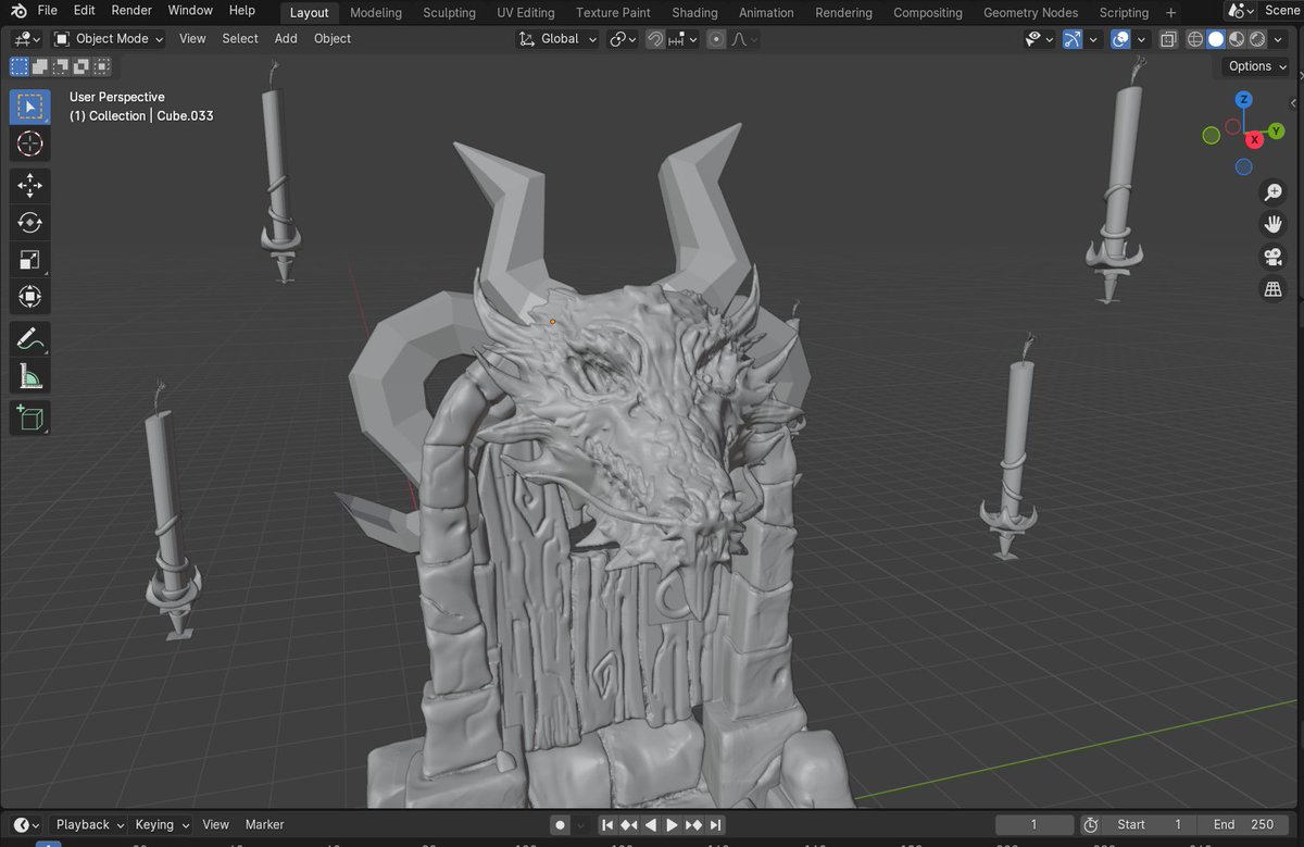 couldbe_ts's tweet image. Day 22 of #COESISKnowledgeQuest
Wasn't satisfied with the proportions, so I took my time redoing yesterday’s work. Focused on refining the shape and adding more texture to the dragon head.
#30dayslearningchallenge #COESIS
@coesisnp