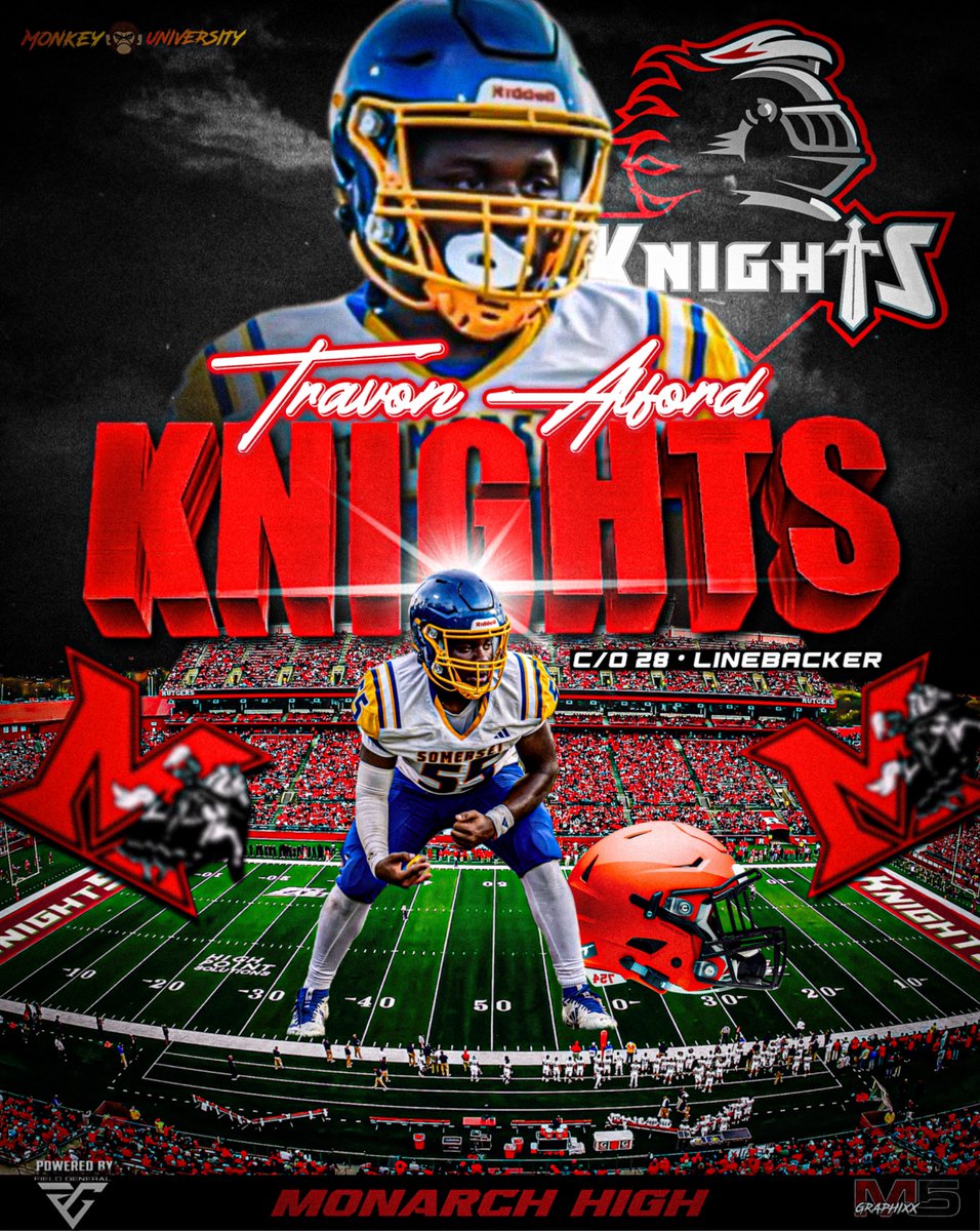 Travon alford (@alfordtravon) on Twitter photo Thank you for Somerset for starting me off my freshman season but I will be taking my talents to <a href="/MHS_Knights_FB/">Monarch Knights Football</a>
<a href="/CoachQ954/">Coach Q</a>
<a href="/JerryRecruiting/">Rising Stars</a>
<a href="/Coach_Mont70/">Roberto Montanez Jr</a>
<a href="/Coach_Davis3/">Coach Davis</a> Thank you for Somerset for starting me off my freshman season but I will be taking my talents to <a href="/MHS_Knights_FB/">Monarch Knights Football</a>
<a href="/CoachQ954/">Coach Q</a>
<a href="/JerryRecruiting/">Rising Stars</a>
<a href="/Coach_Mont70/">Roberto Montanez Jr</a>
<a href="/Coach_Davis3/">Coach Davis</a>