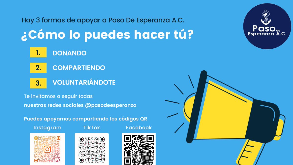 ¡Conoce las formas en las que puedes apoyar en Paso de Esperanza!