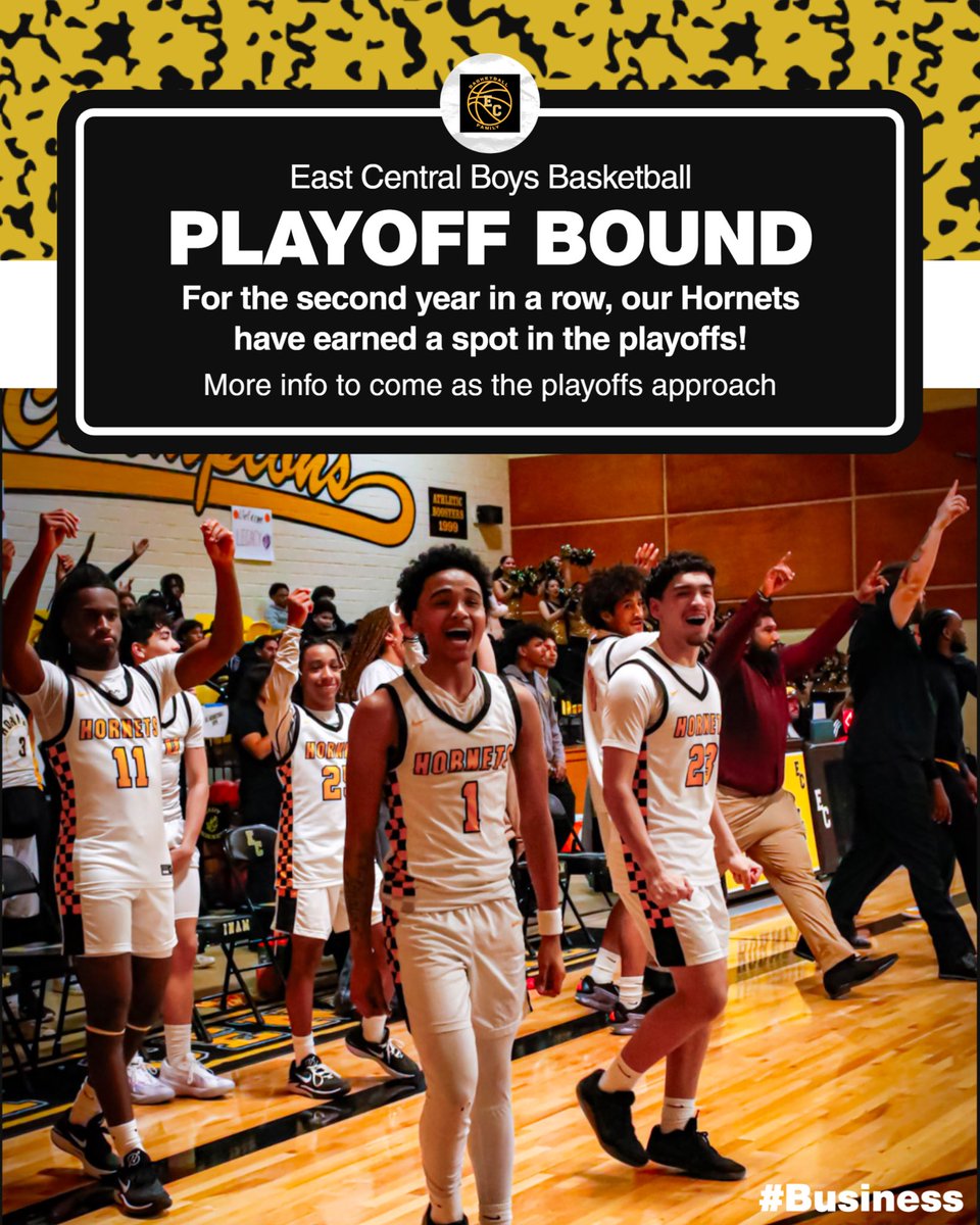 EastCentralHoops (@_ecbbasketball) on Twitter photo With the road win tonight, we have punched our ticket to the 2025 playoffs! #Business <a href="/ECISDtweets/">East Central ISD</a> <a href="/ArriolaSuzette/">Suzette Arriola</a> <a href="/_ECAthletics/">ECHS Hornet Athletics</a> With the road win tonight, we have punched our ticket to the 2025 playoffs! #Business <a href="/ECISDtweets/">East Central ISD</a> <a href="/ArriolaSuzette/">Suzette Arriola</a> <a href="/_ECAthletics/">ECHS Hornet Athletics</a>