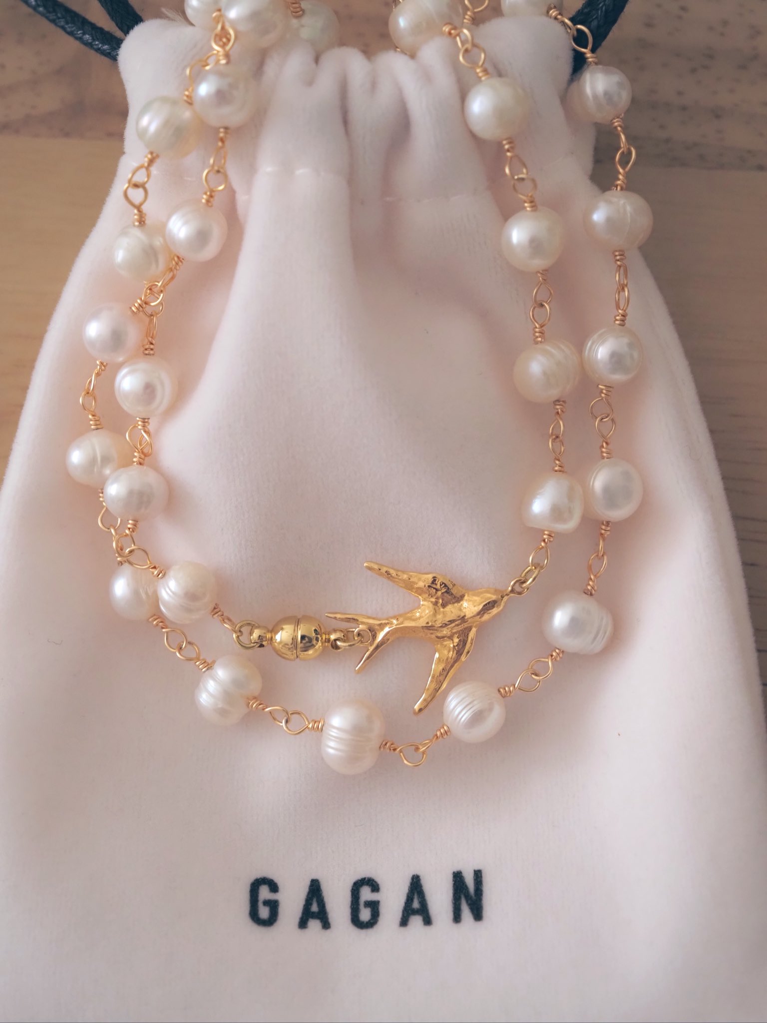 GAGAN swallow egg chain tall M 100cm - メルカリ