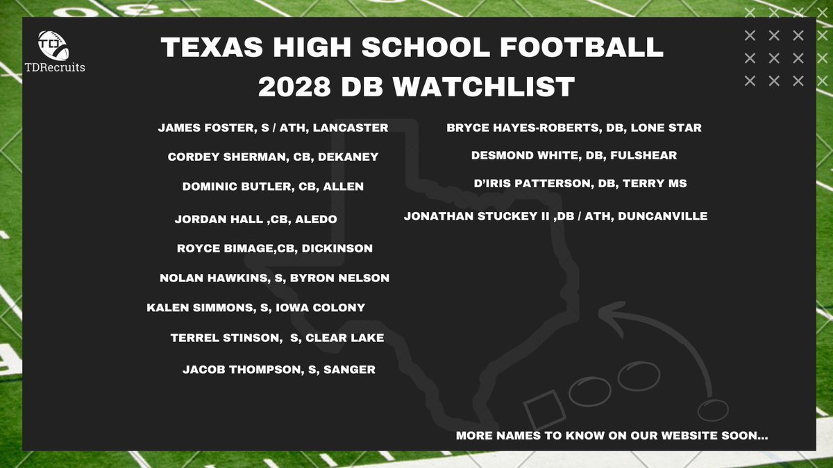 RallyPreps's tweet photo. #txhsfb class of 2028 DB's Watchlist https://t.co/VxUwTsNGkI