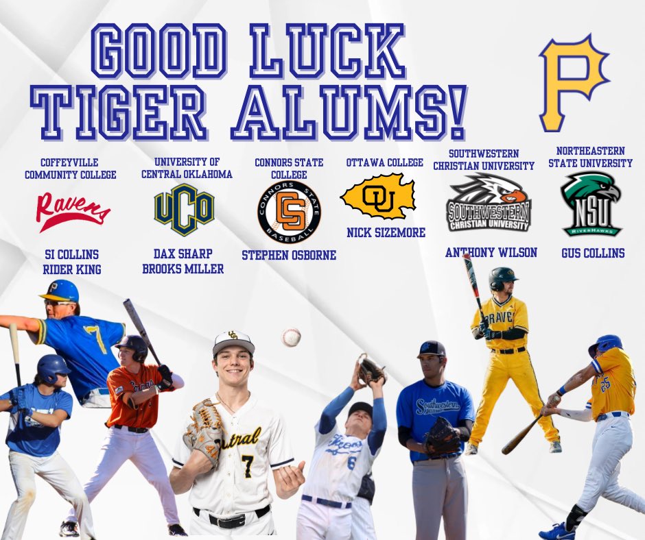 Pryor Baseball (@pryorbaseball) on Twitter photo Good luck to all our Tiger alumni playing at the next level this spring!
<a href="/sicollins2/">si collins</a> <a href="/DaxSharp/">Dax Sharp</a> <a href="/brooksmiller_12/">Brooks Miller</a> <a href="/antwilson_12/">Anthony Wilson</a> <a href="/_nicksizemore/">nicholas</a> <a href="/Riderking64/">Rider King</a> <a href="/guscollins25/">augustus</a> <a href="/_stephenosborne/">Stephen Osborne</a> Good luck to all our Tiger alumni playing at the next level this spring!
<a href="/sicollins2/">si collins</a> <a href="/DaxSharp/">Dax Sharp</a> <a href="/brooksmiller_12/">Brooks Miller</a> <a href="/antwilson_12/">Anthony Wilson</a> <a href="/_nicksizemore/">nicholas</a> <a href="/Riderking64/">Rider King</a> <a href="/guscollins25/">augustus</a> <a href="/_stephenosborne/">Stephen Osborne</a>