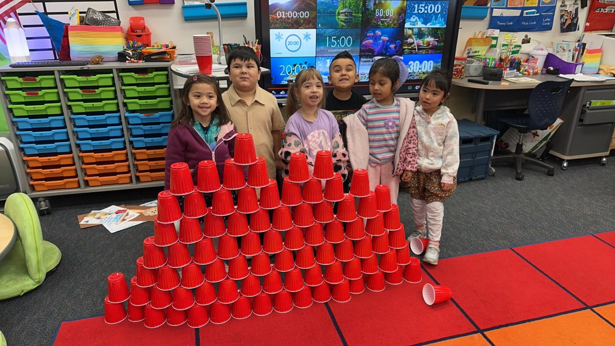 DeckerPUSD's tweet image. The #100thdayofschool is about the conceptual understanding of the value of 100! We are 100 days older, smarter, taller & kinder! #countingcollections #stem #100yearsago #100yearsfromnow #deckermakeswaves #proud2bepusd