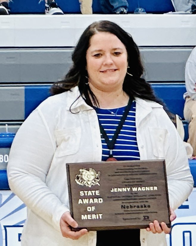 Congratulations to Centennial AD &amp; NSIAAA Secretary/Treasurer, Jenny Wagner on receiving the NIAAA State Award of Merit. Thank you Jenny for all that you do for Centennial Public Schools as well as for the State and National Interscholastic Athletic Administrators Associations.