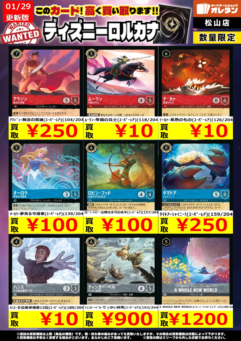 ロルカナ】ホール・ニュー・ワールドティンカーベル