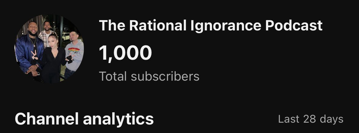 WE HIT 1K SUBS TODAY 10K NEXT. YA’LL TAP IN.