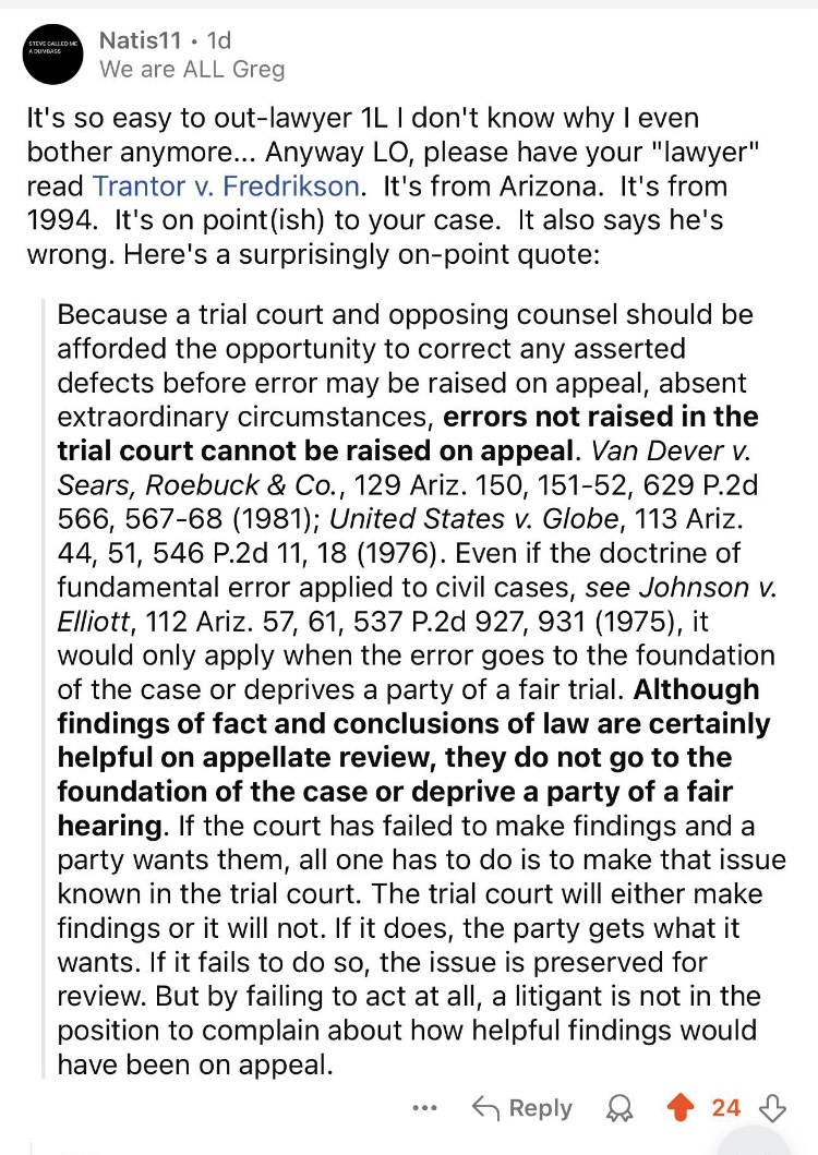 ClaytonsJustice's tweet photo. So, let's get this straight. Laura Owens' appeal was NOT previously centered on the facts of the case. To quote Gingy: 

"Laura's Opening Brief explained the central arguments in this appeal turned on points of law, not the facts."

But now all of a sudden, they do? 

You cannot have it both ways. But thanks for bringing more attention to another one of Laura's lies under oath at the June hearing. She admitted sending Clayton the ultrasound video via email on 10/25/23 at the OOP hearing with Judge Doody, but then lied about that at the June hearing, blaming Greg for hacking her email 🤥

Also, here is an excellent observation from one of our favorite lawyers from the JFC community (u/Natis11):
#JusticeForClayton #JusticeForAllVictimsOfLauraMichelleOwens #LauraMichelleOwensIsALiar #TrueCrime