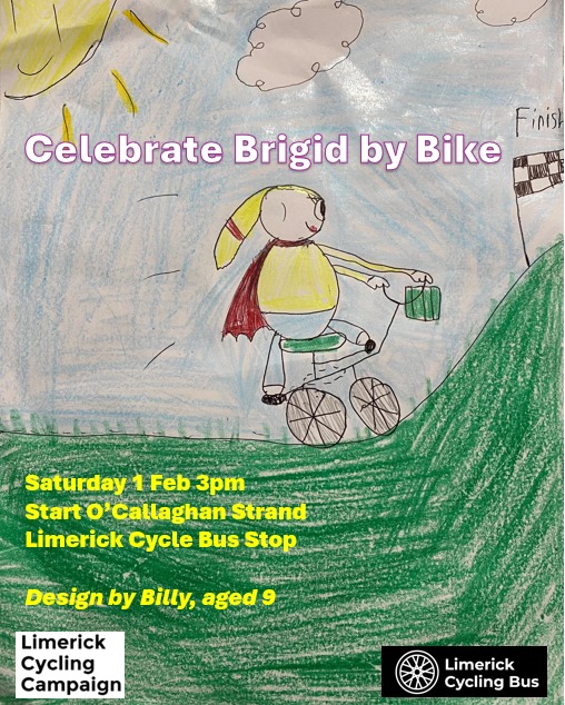 @Limerickecargobike (@lmkecargobike) on Twitter photo Celebrate Brigids day by Bike this Saturday starting at 3pm from O'Callaghan Strand. A family friendly cycle through the city. Feel free to dress up as your best Brigid. <a href="/LmkUrbanCycling/">Limerick Urban Cycling</a> <a href="/LimerickCycling/">Limerick Cycling</a> <a href="/PedestrianLK/">Limerick Pedestrian Network</a> <a href="/Limerick_ie/">Limerick.ie</a> #limerick #betterbybike Celebrate Brigids day by Bike this Saturday starting at 3pm from O'Callaghan Strand. A family friendly cycle through the city. Feel free to dress up as your best Brigid. <a href="/LmkUrbanCycling/">Limerick Urban Cycling</a> <a href="/LimerickCycling/">Limerick Cycling</a> <a href="/PedestrianLK/">Limerick Pedestrian Network</a> <a href="/Limerick_ie/">Limerick.ie</a> #limerick #betterbybike